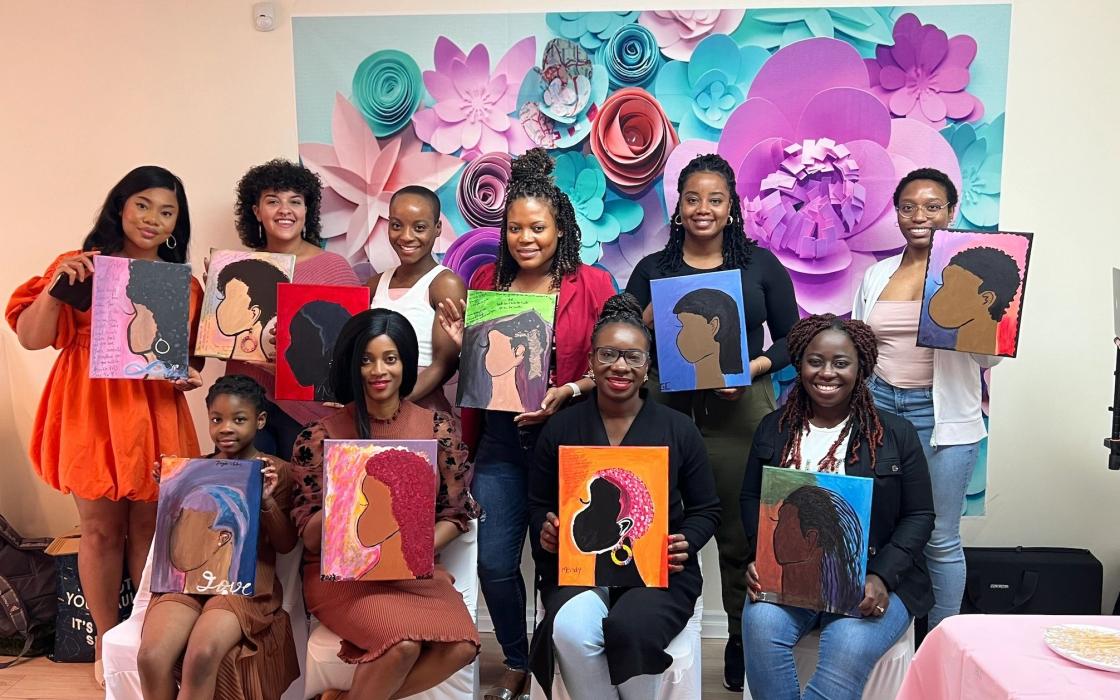 Paint night community gathering